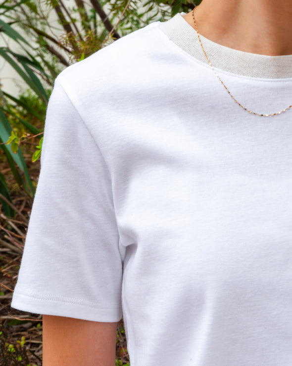 【DOMESTIC HRMBRAND】ふあふあヤーンチュールコンビTシャツ(003000502)