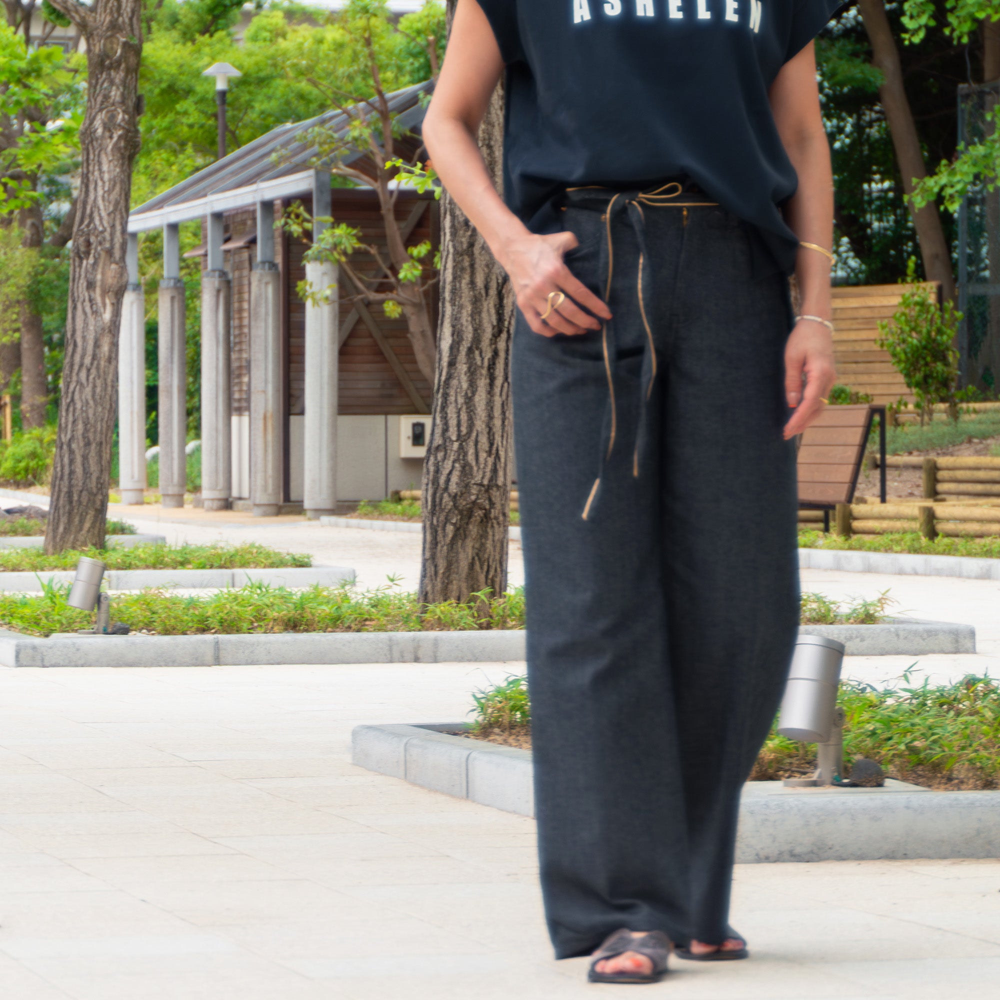 HRM アッシュアールエム　デニム ASHELEN】リボン付・ワイドデニム(156420402) – H.R.M. ONLINE SHOP