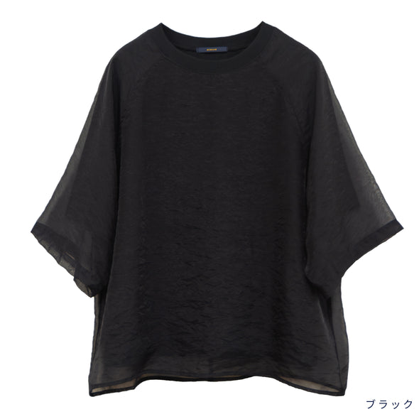 【ASHELEN】オーガンジー・レイヤードTシャツ(156450500)