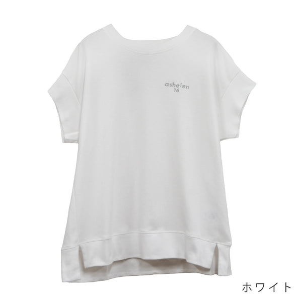 【ASHELEN】刺繍ロゴTシャツ・シルバー(156350501)