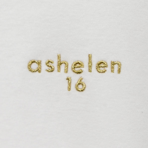 【ASHELEN】刺繍ロゴTシャツ・ゴールド(156350502)