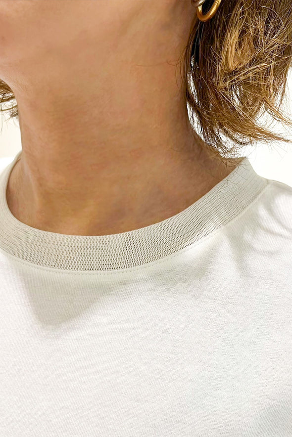 【DOMESTIC HRMBRAND】ふあふあヤーン・衿チュール長袖Tシャツ(003000501)