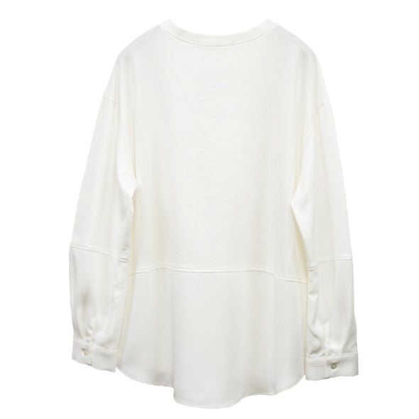 【DOMESTIC HRM BRAND】スワイーマイ天竺×サテンシャツライクカットソー(003520508)