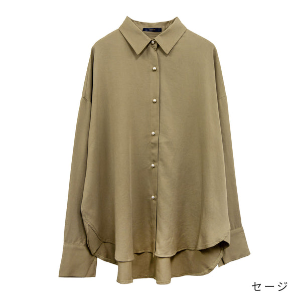 【ASHELEN】パールボタン・バイオツイルテンセルシャツ(156350700)