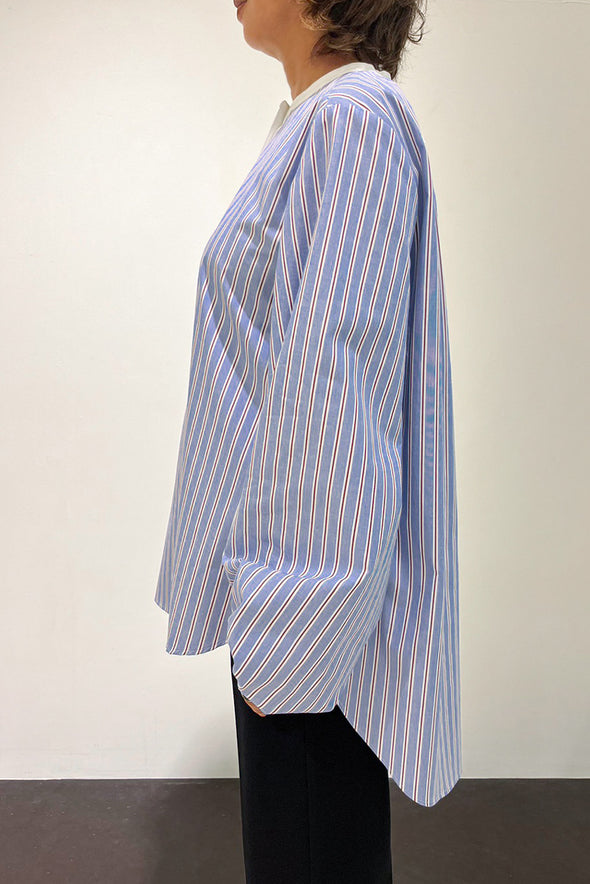 【DOMESTIC HRMBRAND】袖口ギャザープルオーバーブラウス(003350701)