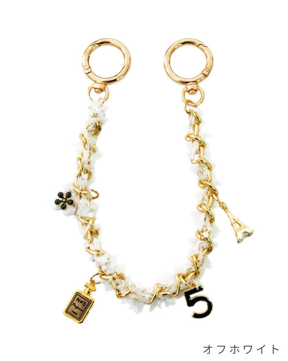 【accessoire du H.】モチーフ×ツイード風チェーンチャーム(155551519)