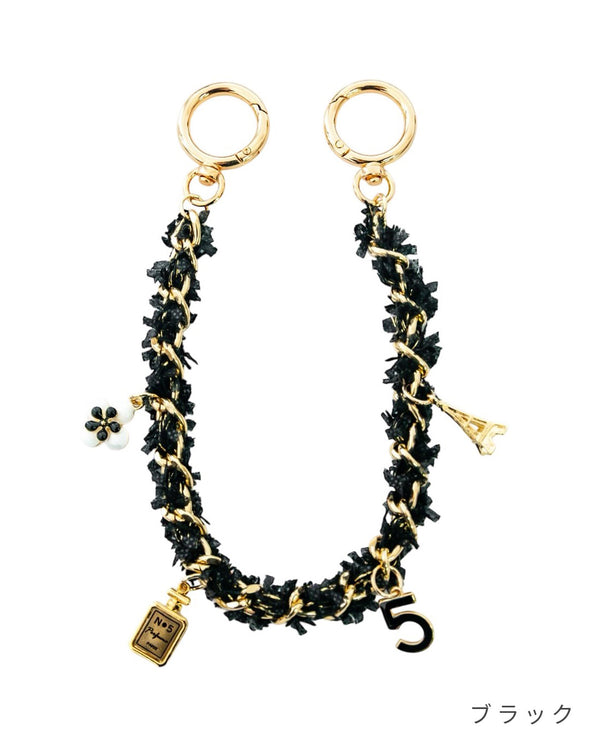 【accessoire du H.】モチーフ×ツイード風チェーンチャーム(155551519)