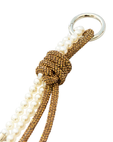 【accessoire du H.】パール×ラインストーンコードチャーム(155551513)