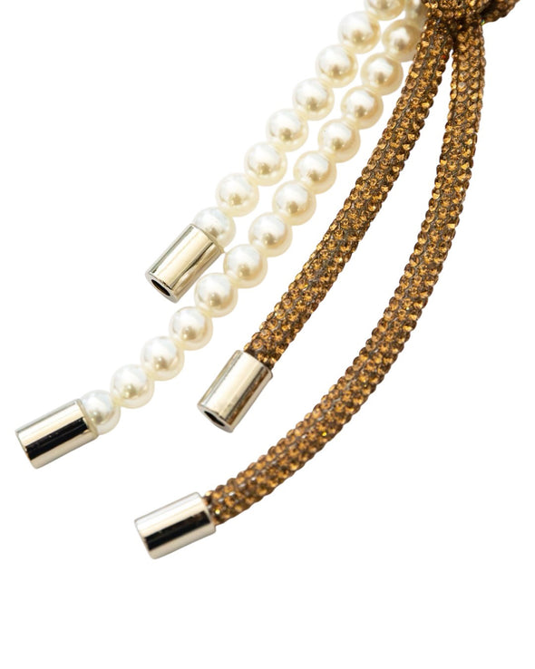 【accessoire du H.】パール×ラインストーンコードチャーム(155551513)