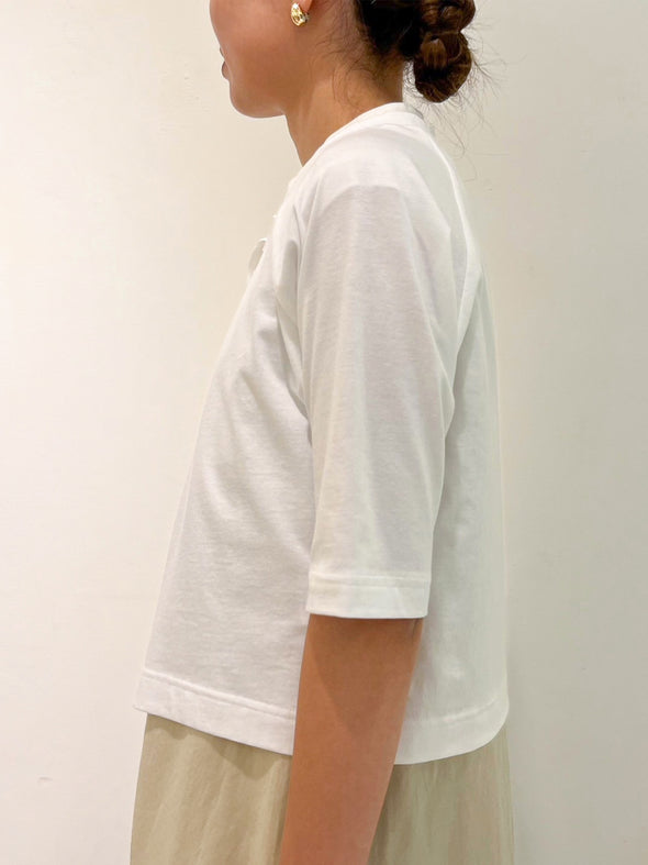 【DOMESTIC HRMBRAND】ペルヴィアンピマ天竺半袖カーディガン(003421033)