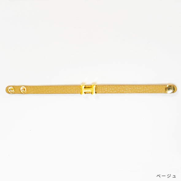 【accessoire du H.】シボレザーブレスレット(105421104)