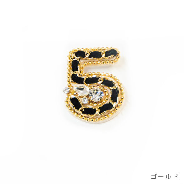 【accessoire du H.】No5・ベロアリボン使いブローチ(105421130)