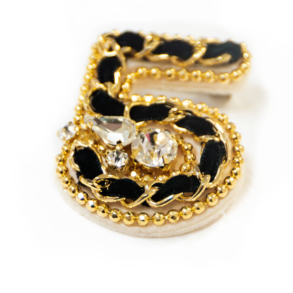 【accessoire du H.】No5・ベロアリボン使いブローチ(105421130)
