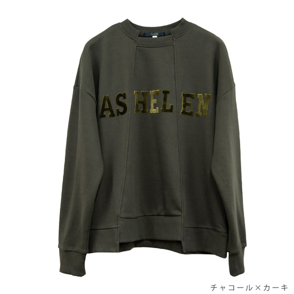 【ASHELEN】ベロアロゴトレーナー(157450500)
