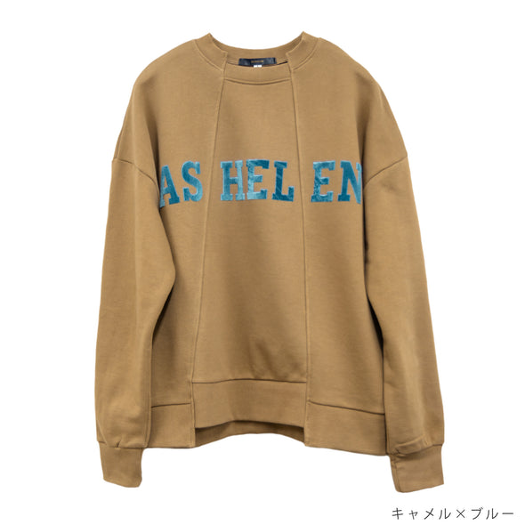 【ASHELEN】ベロアロゴトレーナー(157450500)