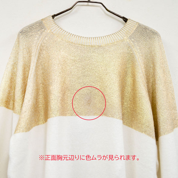 【OUTLET】箔プリントクルーネックセーター(21)