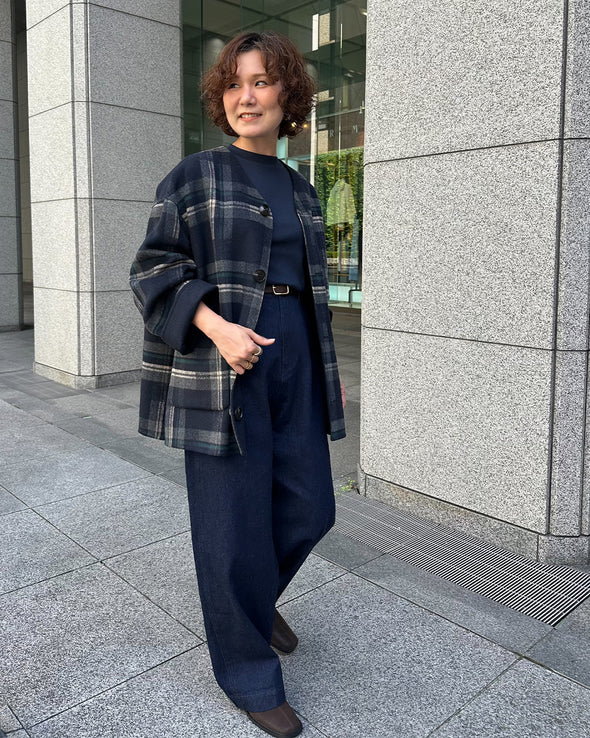 【ORVEAU】リバー・Vネックハーフコート(056550102)