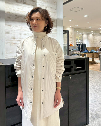 【ORVEAU】薄中綿スナップボタンシャツ(056550701)