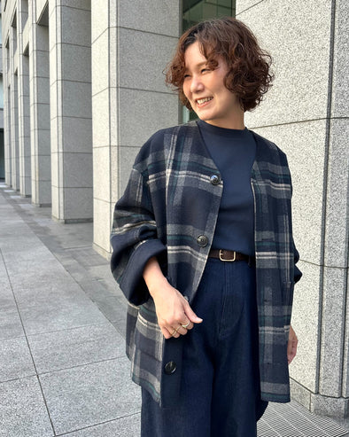 【ORVEAU】リバー・Vネックハーフコート(056550102)