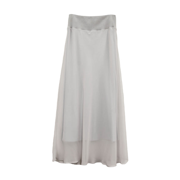 【OUTLET】シフォンウエストテレコ・ロングスカート(39)