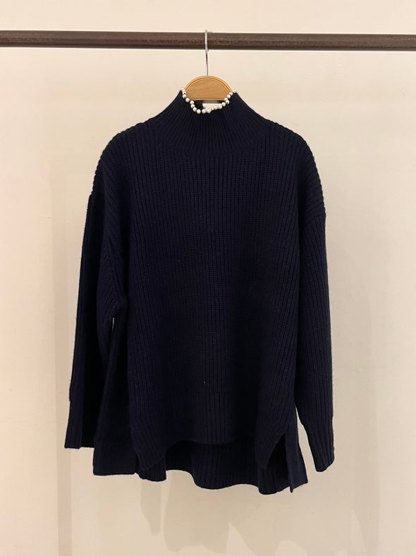 【H.】SALE☆衿パール使いハイネックセーター(001450606)