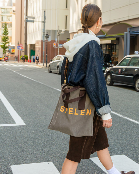 【ASHELEN】カラーキャンバスバッグ・フラット(156551202)