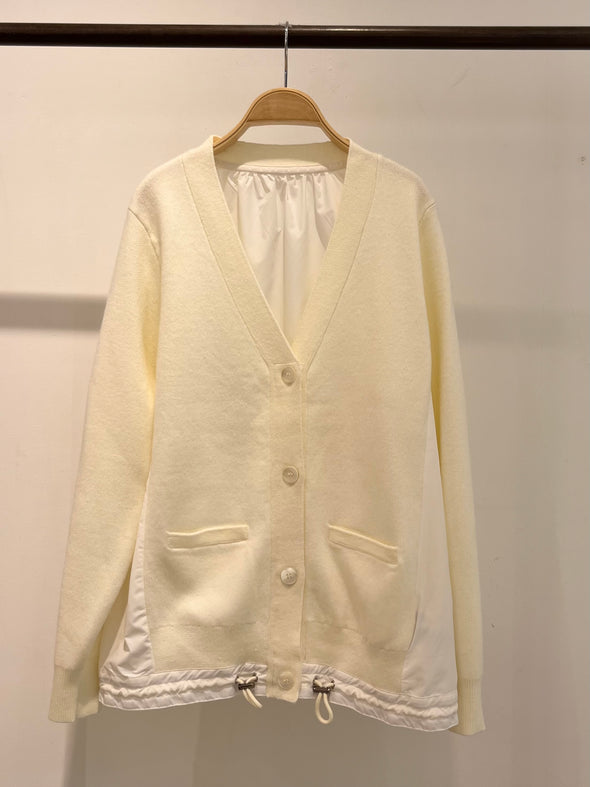 【H.】SALE☆布帛コンビドロストカーディガン(001451010)