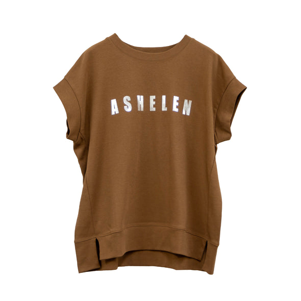 【OUTLET】箔プリントロゴTシャツ・シルバー(44)