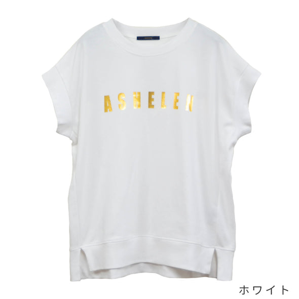 【ASHELEN】箔プリントロゴTシャツ・ゴールド(156320503)