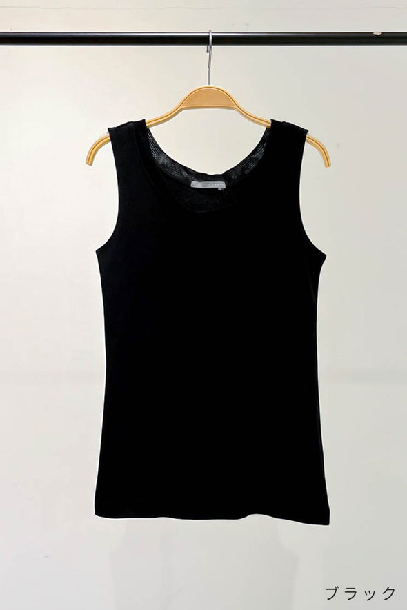 【DOMESTIC HRMBRAND】ふあふあヤーンチュールコンビタンクトップ(003320530)