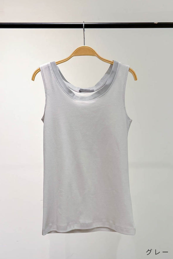 【DOMESTIC HRMBRAND】ふあふあヤーンチュールコンビタンクトップ(003320530)