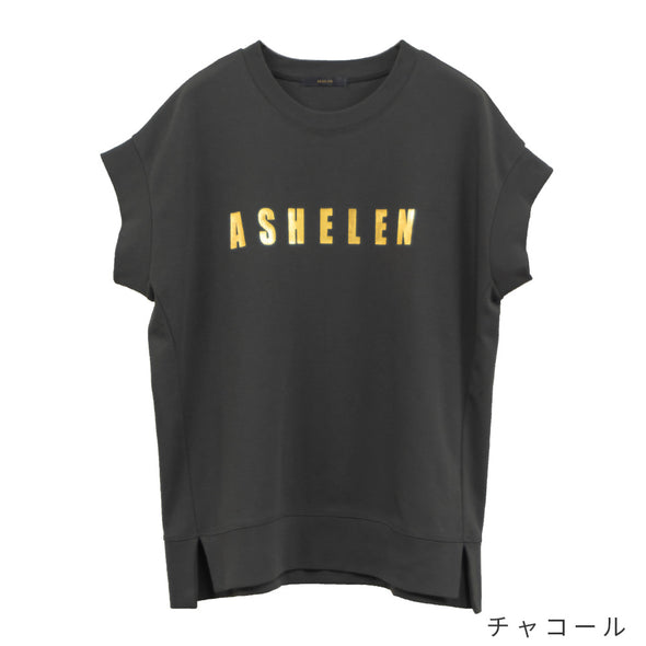 【ASHELEN】箔プリントロゴTシャツ・ゴールド(156320503)