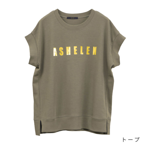 【ASHELEN】箔プリントロゴTシャツ・ゴールド(156320503)