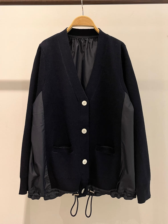 【H.】SALE☆布帛コンビドロストカーディガン(001451010)
