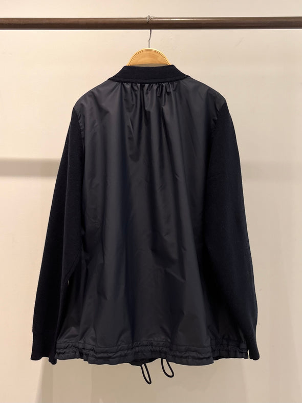【H.】SALE☆布帛コンビドロストカーディガン(001451010)