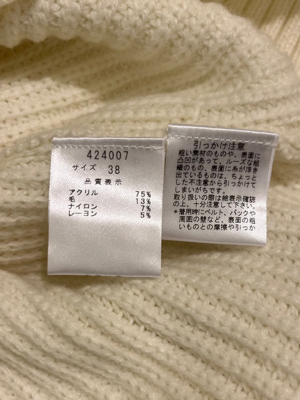 【H.】SALE☆衿パール使いハイネックセーター(001450606)