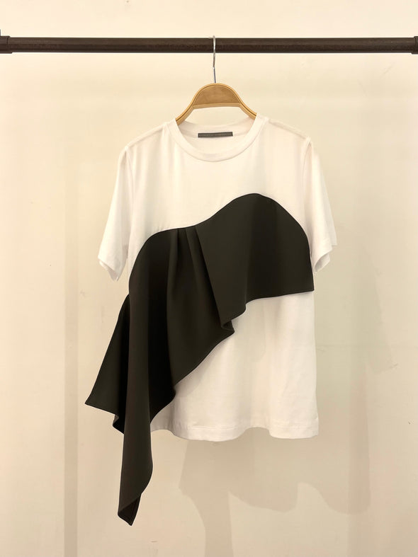 【DOMESTIC HRMBRAND】SALE☆セットアップ対応☆スワイーマイ天竺別布フリルカットソー(003450506)