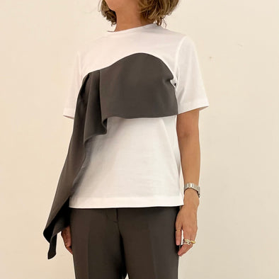 【DOMESTIC HRMBRAND】SALE☆セットアップ対応☆スワイーマイ天竺別布フリルカットソー(003450506)