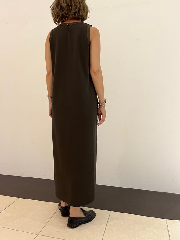 【DOMESTIC HRMBRAND】ストレッチミラノリブ別布タフタワンピース(003450804)