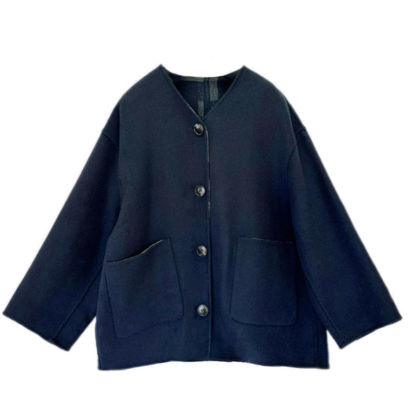 【ORVEAU】リバー・Vネックハーフコート(056550102)