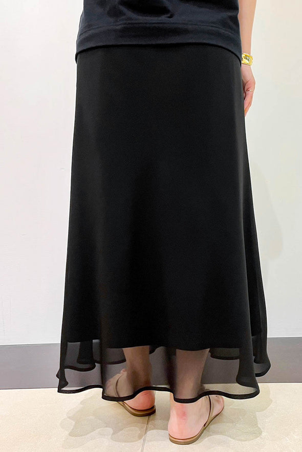 【DOMESTIC HRMBRAND】シフォンウエストテレコ・ロングスカート(003320936)