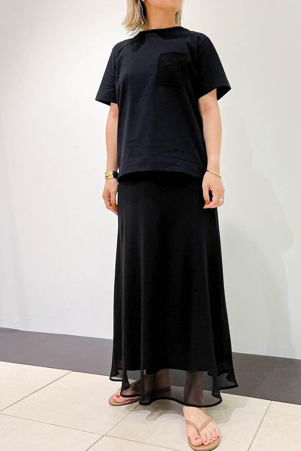 【DOMESTIC HRMBRAND】シフォンウエストテレコ・ロングスカート(003320936)