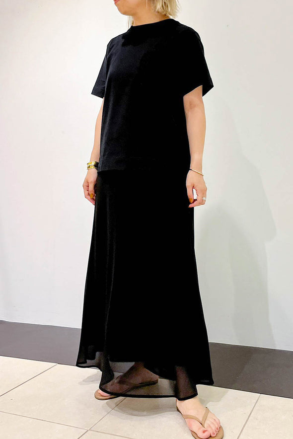 【OUTLET】シフォンウエストテレコ・ロングスカート(39)