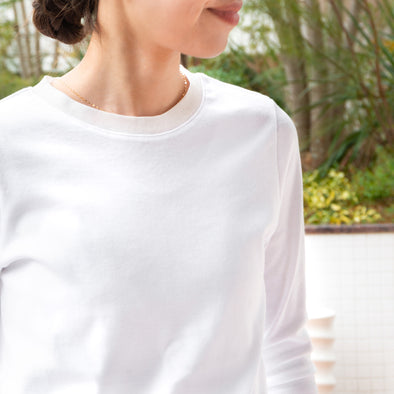 【DOMESTIC HRMBRAND】ふあふあヤーン・衿チュール長袖Tシャツ(003000501)