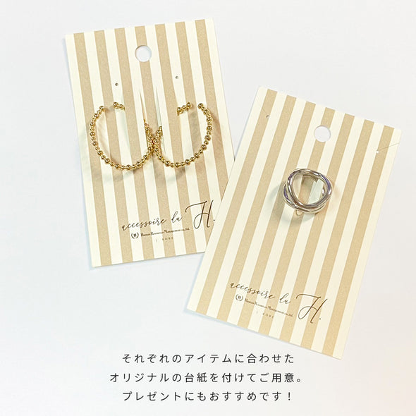 【accessoire du H.】キルティングデザインピアス(105351123)