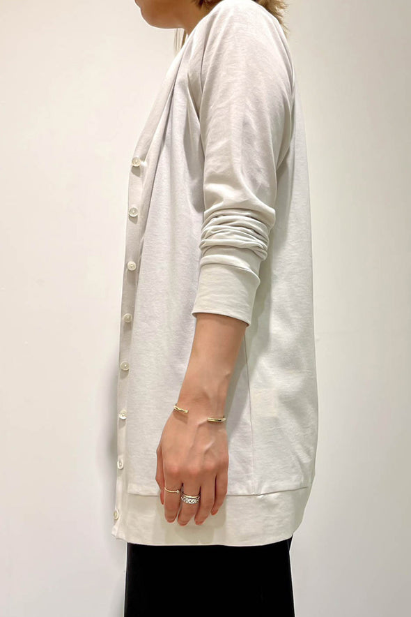 【DOMESTIC HRMBRAND】ペルヴィアンピマ天竺VネックL.カーディガン(003321031)