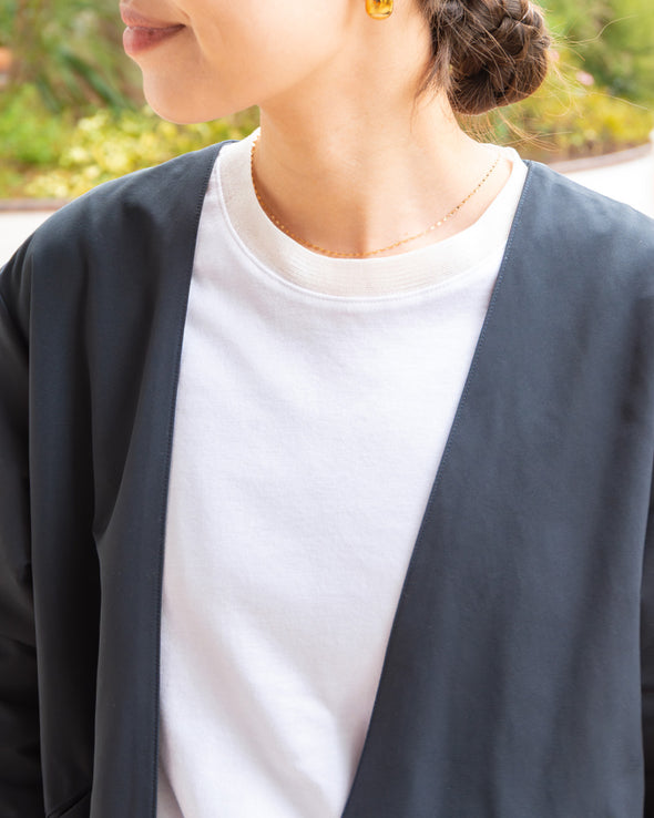 【DOMESTIC HRMBRAND】ふあふあヤーン・衿チュール長袖Tシャツ(003000501)