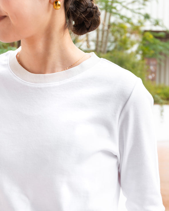 【DOMESTIC HRMBRAND】ふあふあヤーン・衿チュール長袖Tシャツ(003000501)