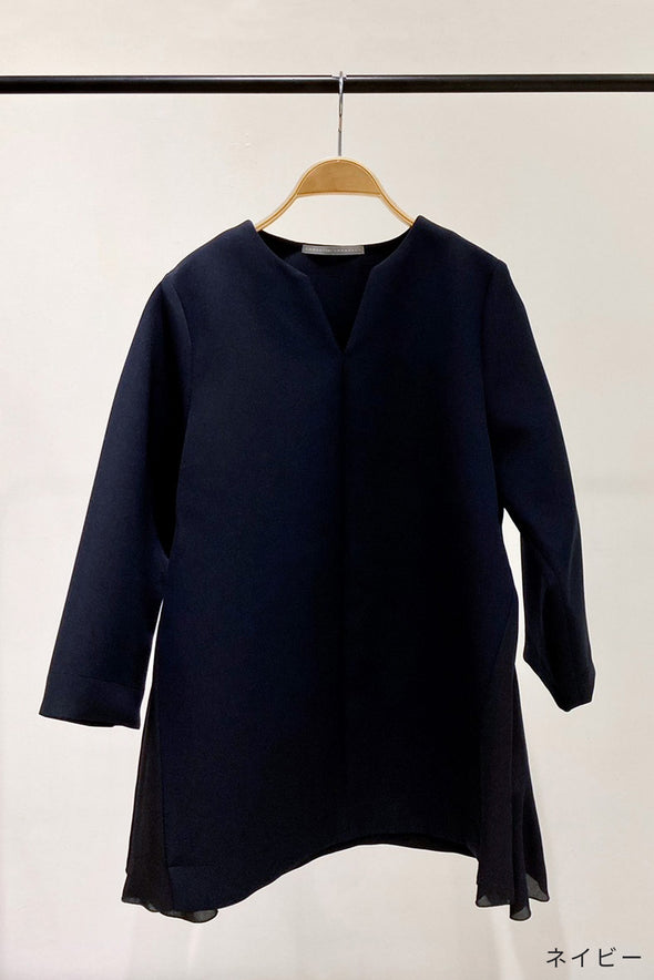 【DOMESTIC HRMBRAND】★トリプルクロス・脇梨地ブラウス(003320705)