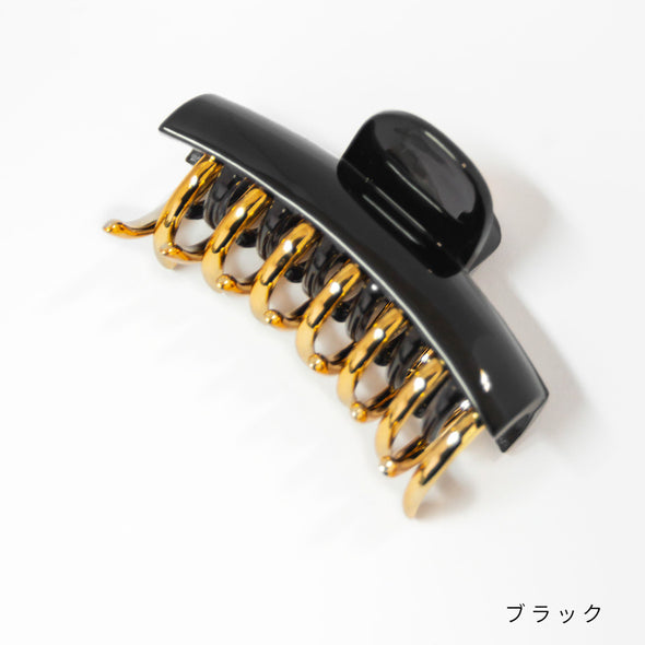 【accessoire du H.】ゴールド×アクリル・ヘアクリップ(105251161)